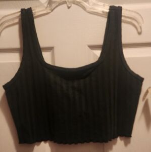 Aerie Black Ribbed Tank Top